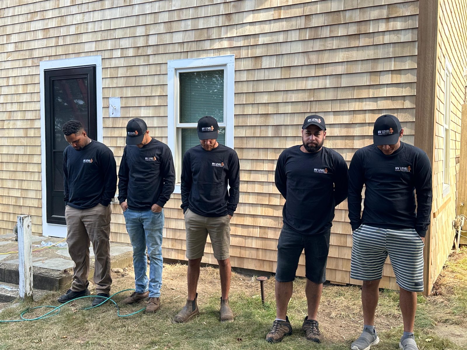 The MV Level Up Construction roofing crew - Martha's Vineyard